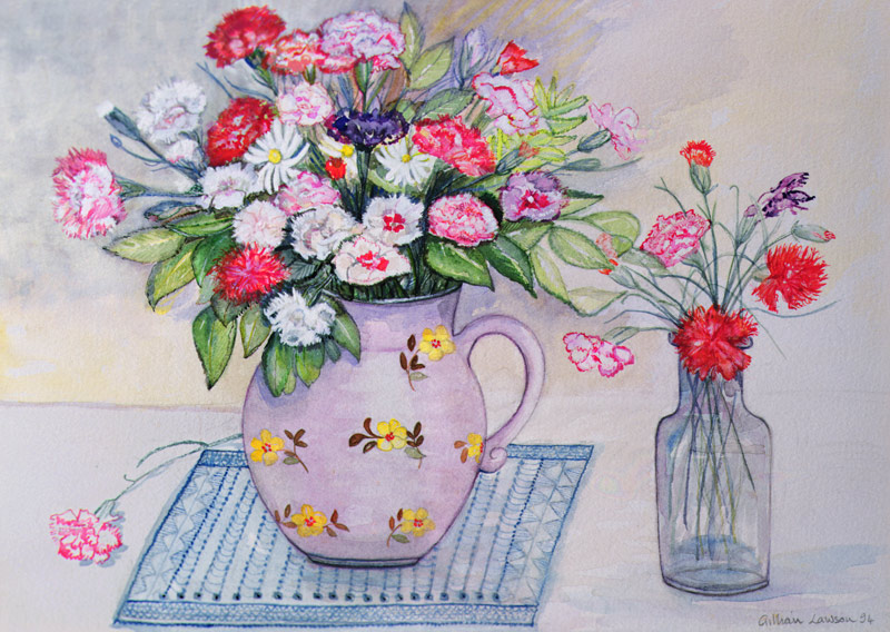 Carnations and Daisies, 1989  od  Gillian  Lawson