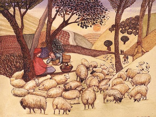 A Picnic Amongst the Sheep  od  Gillian  Lawson