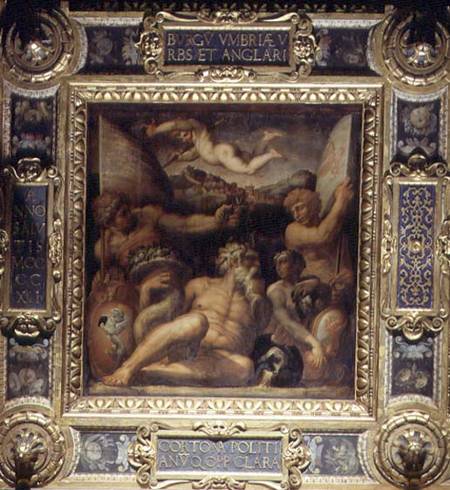 Allegory of the Cortona and Montepulciano regions from the ceiling of the Salone dei Cinquecento od Giorgio Vasari