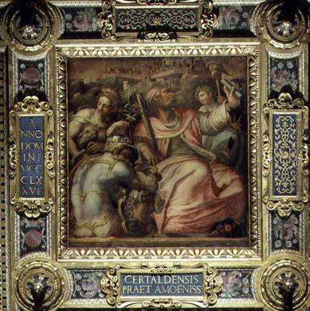 Allegory of the town of Certaldo from the ceiling of the Salone dei Cinquecento od Giorgio Vasari