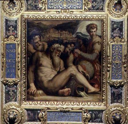Allegory of the town of Pescia from the ceiling of the Salone dei Cinquecento od Giorgio Vasari