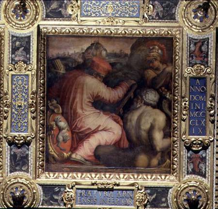 Allegory of the town of San Miniato and the Lower Valdarno from the ceiling of the Salone dei Cinque od Giorgio Vasari