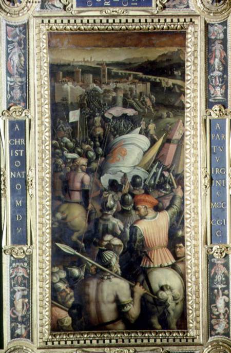 The Capture of Cascina from the ceiling of the Salone dei Cinquecento od Giorgio Vasari