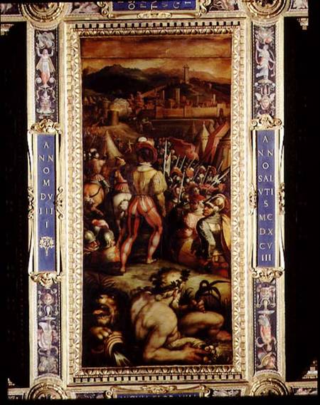 The Capture of Vicopisano from the ceiling of the Salone dei Cinquecento od Giorgio Vasari