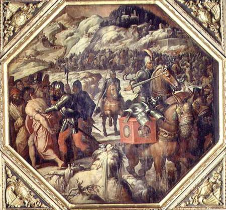 The Defeat of the Venetians in the Casentino from the ceiling of the Salone dei Cinquecento od Giorgio Vasari