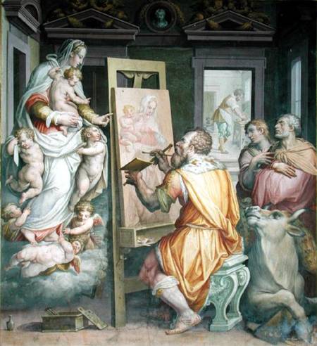 St. Luke Painting the Virgin od Giorgio Vasari