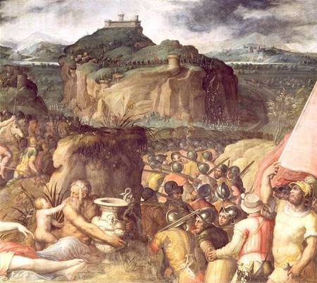 The Siege of San Leo  (detail) od Giorgio Vasari