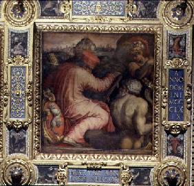 Allegory of the town of San Miniato and the Lower Valdarno from the ceiling of the Salone dei Cinque