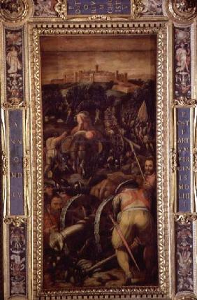 The Capture of Monteriggioni from the ceiling of the Salone dei Cinquecento
