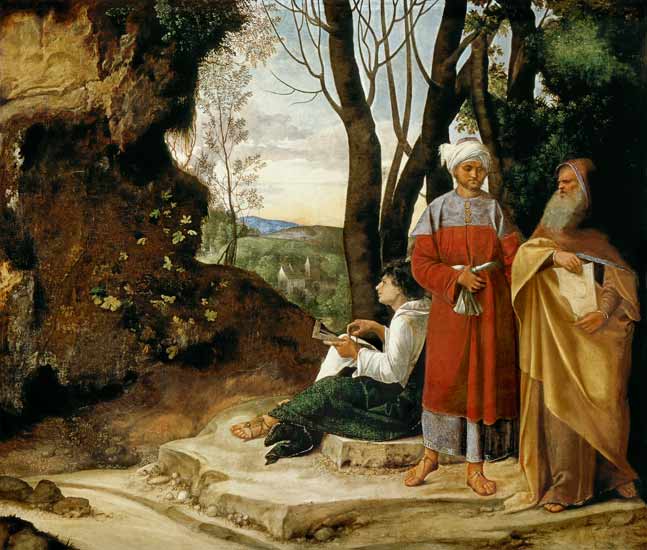 The three philosophers od Giorgione (eigentl. Giorgio Barbarelli oder da Castelfranco)