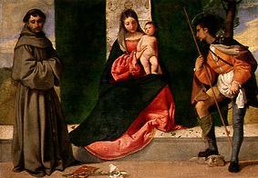 The virgin with the child between the hll. Rochus and Antonius. od Giorgione (eigentl. Giorgio Barbarelli oder da Castelfranco)