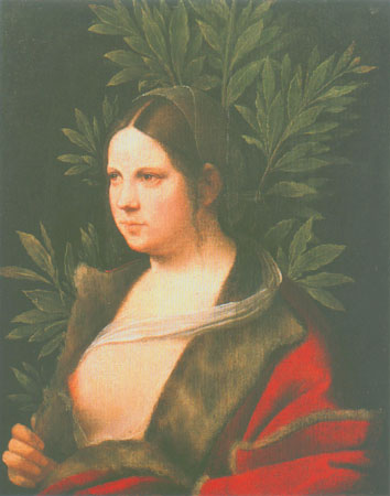Portrait of Mrs (Laura) od Giorgione (eigentl. Giorgio Barbarelli oder da Castelfranco)