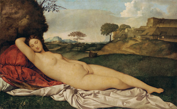 Slumbering Madonna od Giorgione (eigentl. Giorgio Barbarelli oder da Castelfranco)
