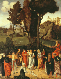 Das Urteil des Salomo. od Giorgione (eigentl. Giorgio Barbarelli oder da Castelfranco)