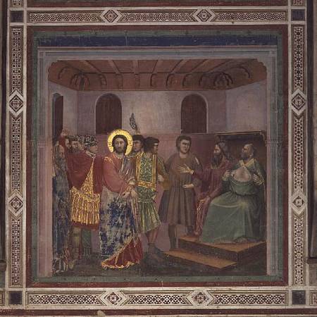 Christ Before Caiaphas od Giotto (di Bondone)