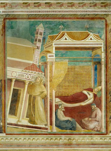 Der Traum des Papstes Innozenz III. od Giotto (di Bondone)