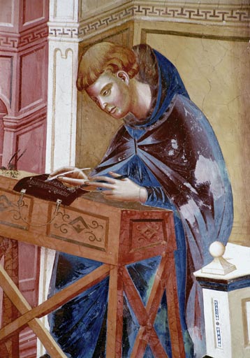 Gregorius mit einem Schreiber od Giotto (di Bondone)