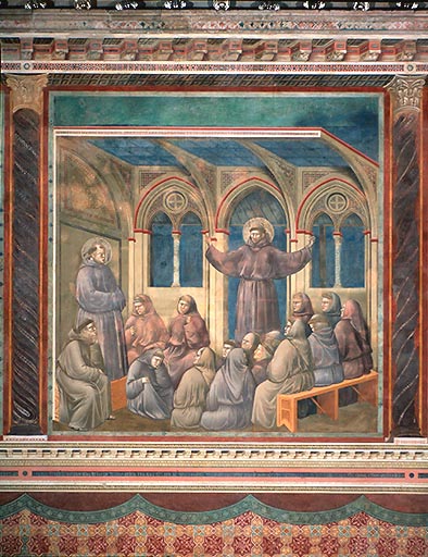 Der hl. Franziskus erscheint den Bruedern in Arles od Giotto (di Bondone)
