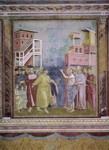 Der hl. Franziskus sagt sich von seinem Vater los od Giotto (di Bondone)