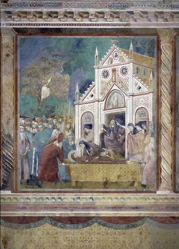 Die Klarissen nehmen Abschied von dem toten hl. Franziskus od Giotto (di Bondone)