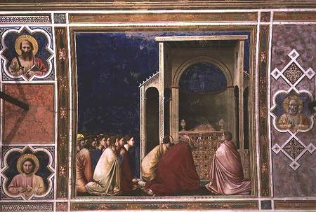 The Virgin's Suitors Praying before the Rods in the Temple od Giotto (di Bondone)