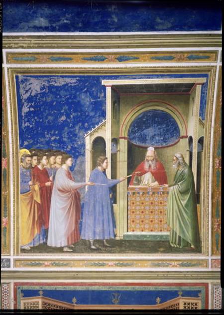 The Virgin's Suitors Presenting their Rods at the Temple od Giotto (di Bondone)