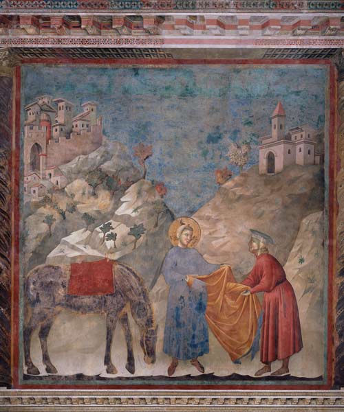 St. Francis Gives his Coat to a Stranger od Giotto (di Bondone)