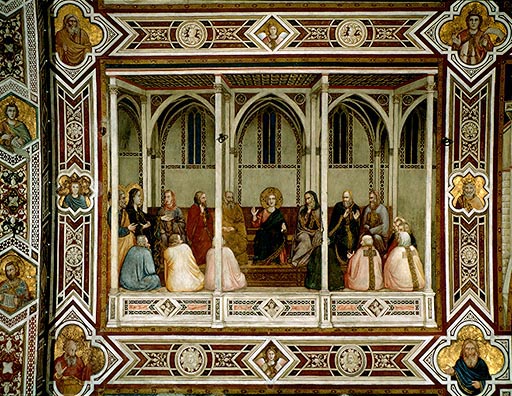 Der zwoelfjaehrige Jesus im Tempel od Giotto (di Bondone)