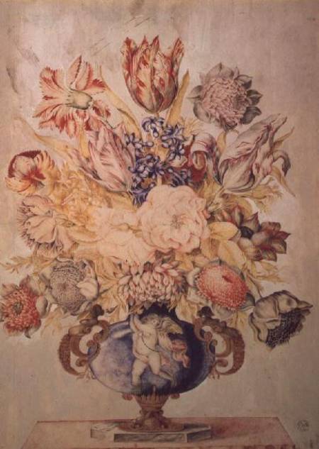 A Vase of Flowers od Giovanna Garzoni