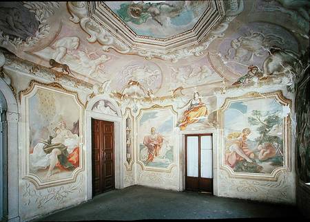Room decorated with the frescoes of Pellegrini (photo) od Giovanni Antonio Pellegrini