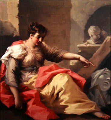 The Sculpture, c.1725 (oil on canvas) od Giovanni Antonio Pellegrini