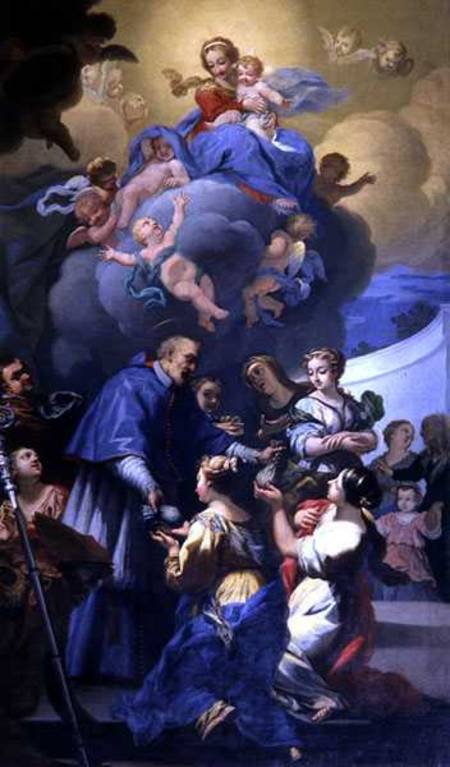 St. Nicholas Distributes his Three Bags of Gold od Giovanni Antonio Pucci