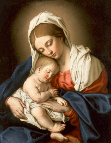 Madonna with child. od Giovan Battista detto "Il Sassoferrato" Salvi