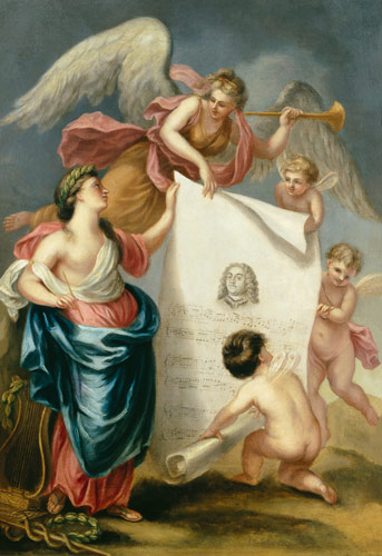 Allegorical study for a memorial print of Handel od Giovanni Battista Cipriani