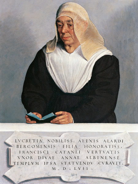 The Abbess Lucrezia Vertova Agliardi od Giovanni Battista Moroni
