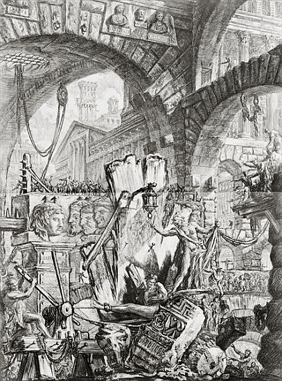 The Man on the Rack, plate II from ''Carceri d''Invenzione'', c.1749 od Giovanni Battista Piranesi