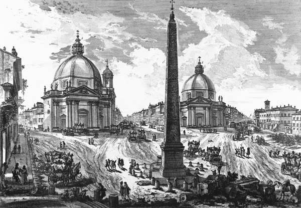Veduta della Piazza del Popolo, c.1750 od Giovanni Battista Piranesi