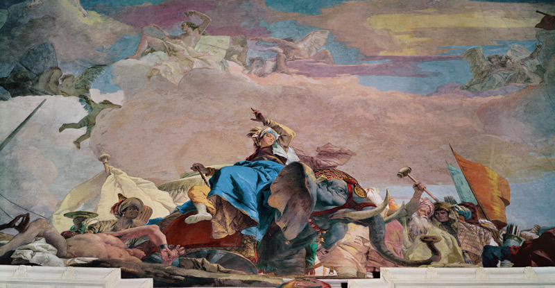 Africa, one of the Four Continents from the ceiling of the 'Treppenhaus' od Giovanni Battista Tiepolo