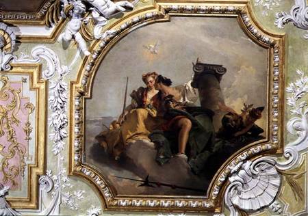 Fortitude and Justice from the 'Sala Capitolare' (Hall of Surrender) od Giovanni Battista Tiepolo