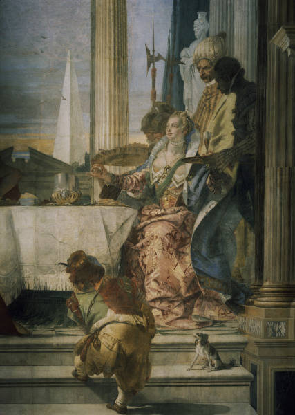 Tiepolo, Giovanni Battista 1696-1770. ''The banquet of Cleopatra'', 1757. Fresco (detail). Venice, P od Giovanni Battista Tiepolo