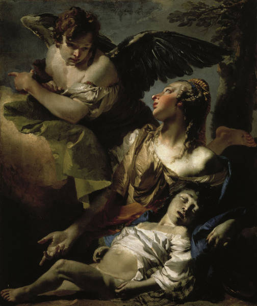 Hagar & Ismael / Tiepolo / c.1732 od Giovanni Battista Tiepolo