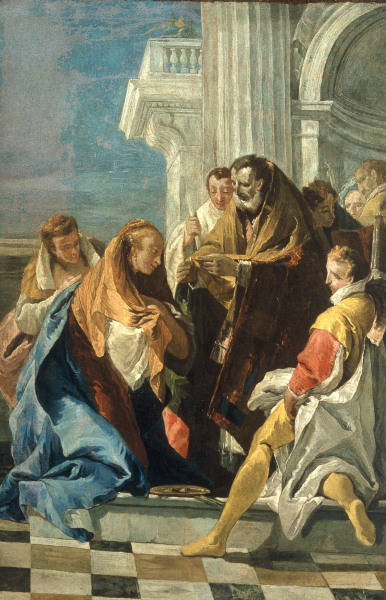 G.B.Tiepolo /Communion of St.Lucia/Ptg. od Giovanni Battista Tiepolo