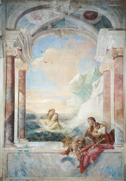 Achilles consoled by his mother, Thetis, from 'The Iliad' by Homer, 1757 (fresco) od Giovanni Battista Tiepolo