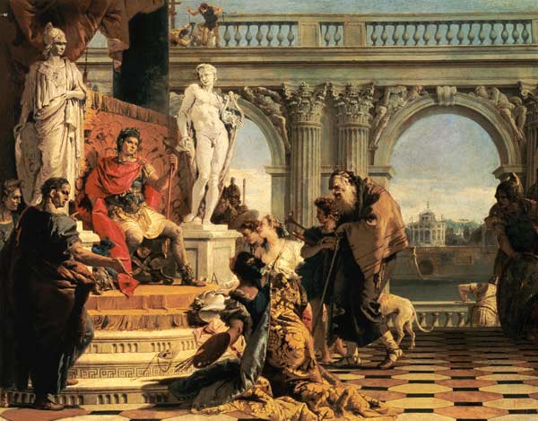 Maecenas Presenting the Liberal Arts to the Emperor Augustus (63BC-14AD) od Giovanni Battista Tiepolo