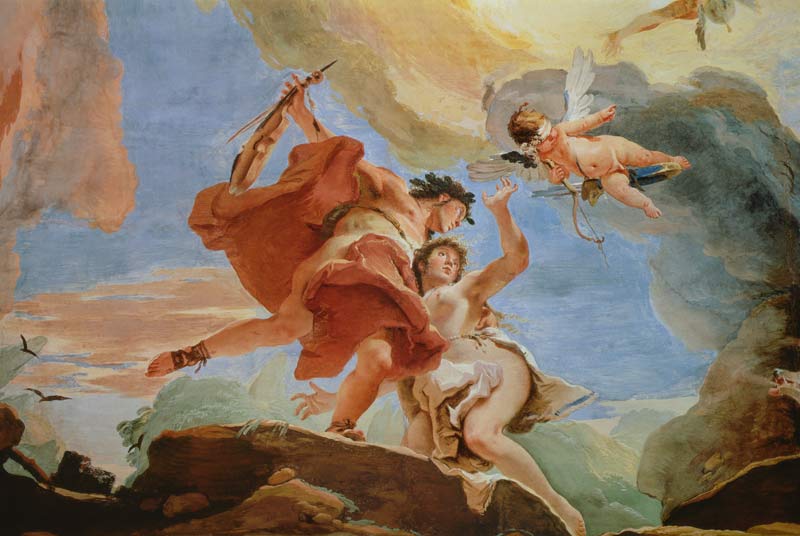 Orpheus Rescuing Eurydice from the Underworld (detail of the ceiling) od Giovanni Battista Tiepolo