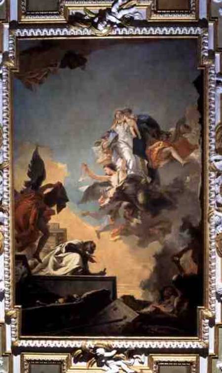 The Virgin of Carmel Giving the Scapula to the Blessed Simon Stock od Giovanni Battista Tiepolo