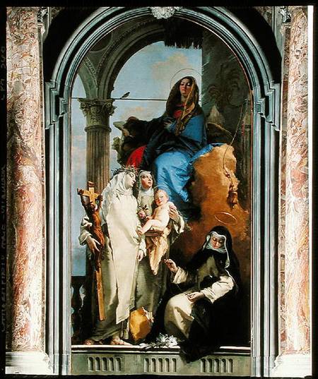 The Virgin and three Dominican saints od Giovanni Battista Tiepolo