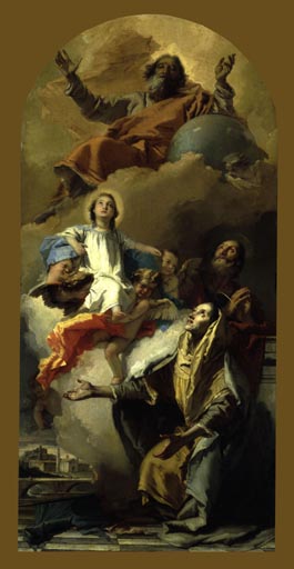 Die Vision der heiligen Anna od Giovanni Battista Tiepolo