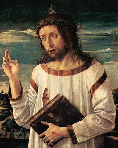 Blessing Christ. od Giovanni Bellini