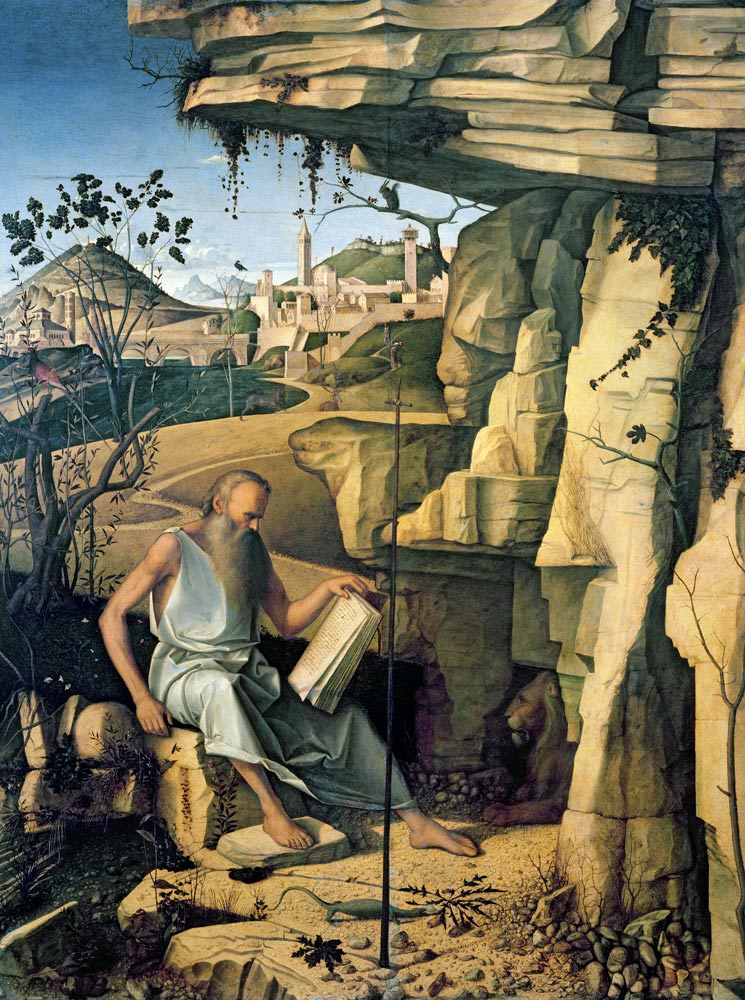 St. Jerome in the Desert od Giovanni Bellini